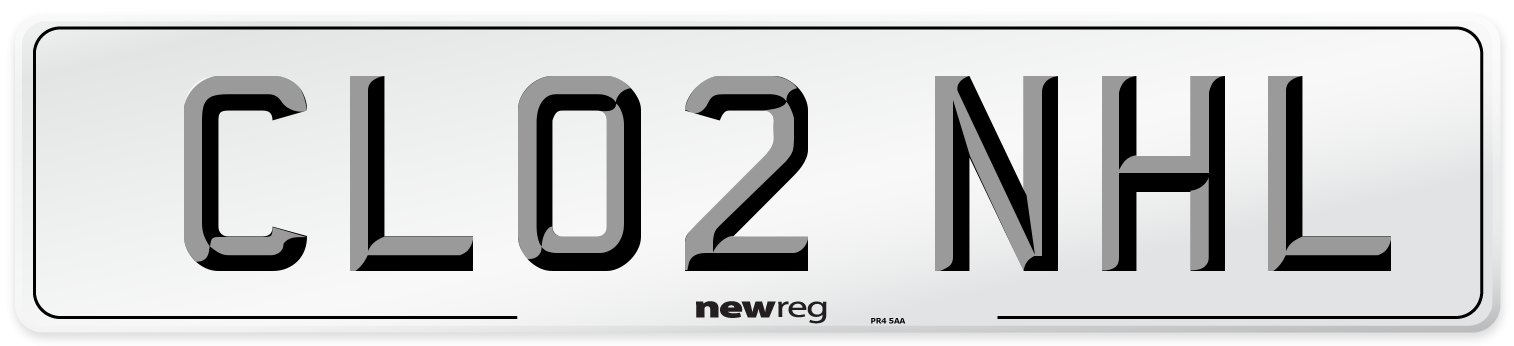 CL02 NHL Number Plate from New Reg